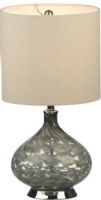 CBK Styles 063125 Swirl Table Lamp with Drum Shade, 60W Max, Clear Shade color, Blue Base color, Glass Fixture Material, In-Line Switch, UPC 738449063125 (063125 CBK063125 CBK-063125 CBK 063125) 