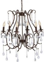 CBK Styles 065105 Large Antique Brown Beaded Chandelier, 25W Max, Hard Wire and Plug-in Options, Large Antique Brown Beaded Chandelier, Hard Wire and Plug-in, UPC 738449065105 (065105 CBK065105 CBK-065105 CBK 065105) 