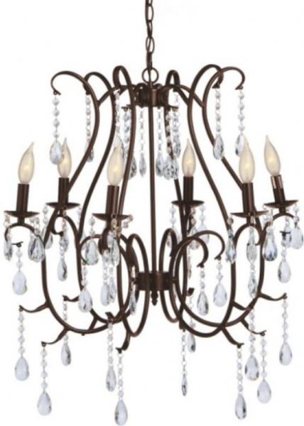 CBK Styles 065105 Large Antique Brown Beaded Chandelier, 25W Max, Hard Wire and Plug-in Options, Large Antique Brown Beaded Chandelier, Hard Wire and Plug-in, UPC 738449065105 (065105 CBK065105 CBK-065105 CBK 065105)