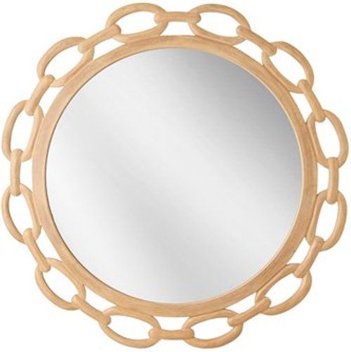 CBK Styles 102018 Nautical Hand Carved Wall Mirror, Framed, MDF Material, Coastal style, Round Shape, 30