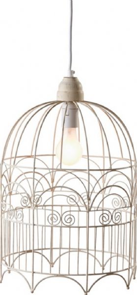 CBK Style 103117 Large Birdcage Pendant Lamp, Hard wire, 100W Max, White Color, Metal Material, UPC 738449250556, Set of 2 (103117 CBK103117 CBK-103117 CBK 103117) 