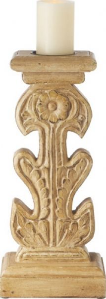 CBK Style105010 Distressed Ivory Flower Pillar Candle Holder, Set of 2, UPC 738449259979 (105010  CBK105010 CBK-105010 CBK 105010)