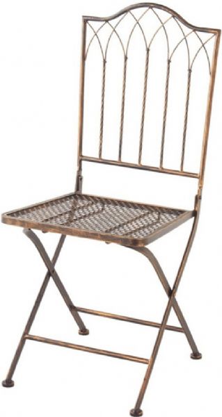 CBK Style 105741 Antique Bronze Arc Folding Chair, UPC 738449252086 (105741 CBK105741 CBK-105741 CBK 105741)