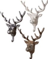 CBK Style 105830 Stag Deer Head Wall Hooks, Set of 3, UPC 738449257395 (105830 CBK105830 CBK-105830 CBK 105830) 