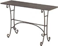CBK Style 105888 Toscana Console Table, Toscana collection, Wood Top Material, Metal Base , Distressed black Finish, UPC 738449252239 (105888 CBK105888 CBK-105888 CBK 105888) 
