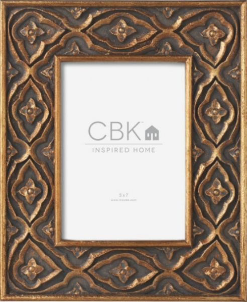 CBK Style 107487  Distressed Red Wood Tall China Cabinet with Vine Pattern, UPC 738449262528 (107487 CBK107487 CBK-107487 CBK 107487)