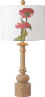 CBK Style 107685 Zinnia Table Lamp, 100W Max, Solid Wood Fixture Material, Compact FluorescentBulb Type, In-Line Switch, Floral Pattern, CFL Bulb, Set of 2, UPC 738449264775  (107685 CBK107685 CBK-107685 CBK 107685) 