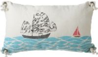 CBK Style 108312 Sailboat Lumbar Pillow, Cotton, Set of 2, UPC 738449271216 (108312 CBK108312 CBK-108312 CBK 108312) 