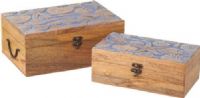 CBK Style 108441 Sanibel Shells Hand Carved Boxes, UPC 738449260920, Set of 2 (108441 CBK108441 CBK-108441 CBK 108441) 