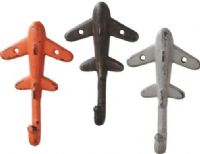CBK Style 110235 Airplane Wall Hooks, Made of painted cast iron with distressed finish, Set of 6 (110235 CBK110235 CBK-110235 CBK 110235) 