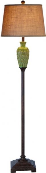 CBK Style 110244 Green Reactive Glaze Petal Floor Lamp, 100W Max, Set of 2, UPC 738449321058 (110244 CBK110244 CBK-110244 CBK 110244)