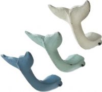CBK Style 110787 Whale Tail Wall Hooks, Painted cast iron with distressed finish Set of 3, UPC 738449320730 (110787 CBK110787 CBK-110787 CBK 110787) 