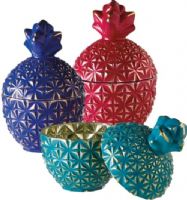 CBK Style 113215 Jewel Toned Gold Accent Containers, Set of 3, UPC 738449331316 (113215 CBK113215 CBK-113215 CBK 113215) 