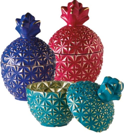 CBK Style 113215 Jewel Toned Gold Accent Containers, Set of 3, UPC 738449331316 (113215 CBK113215 CBK-113215 CBK 113215)