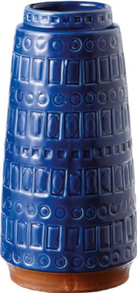 CBK Style 113269 Small Blue Tribal Vase, Set of 2, UPC 738449352137 (113269 CBK113269 CBK-113269 CBK 113269)