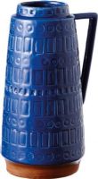CBK Style 113272 Blue Tribal Vase with Handle, Blue Tribal Vase with Handle, Set of 2, UPC 738449352144 (113272 CBK113272 CBK-113272 CBK 113272) 