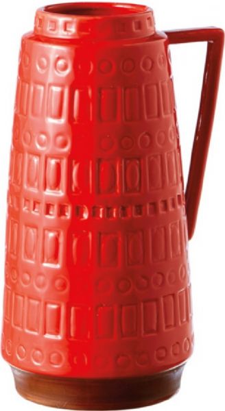 CBK Style 113303 Burnt Orange Tribal Vase with Handle, Set of 2, UPC 738449352151 (113303 CBK113303 CBK-113303 CBK 113303)