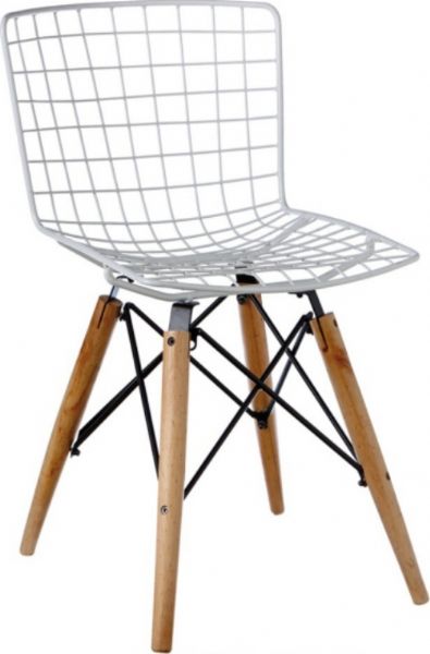 CBK Style 114184 Quadpod White Wire Chair, Set of 2, UPC 738449366813 (114184 CBK114184 CBK-114184 CBK 114184)