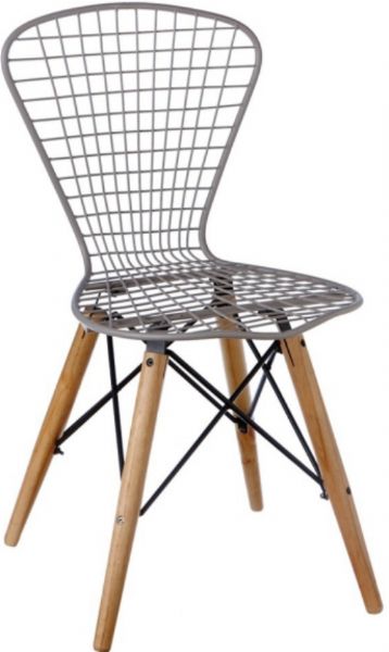CBK Style 114185 Quadpod Grey Wire Chair, Set of 2, UPC 738449366820 (114185 CBK114185 CBK-114185 CBK 114185)