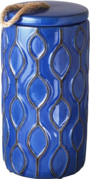 CBK Style 114455 Large Blue Droplet Canister with Rope Handle, Set of 2, UPC 738449352229 (114455 CBK114455 CBK-114455 CBK 114455)