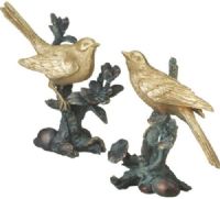 CBK Style 114486 Large Gold Bird Figures, Set of 2, UPC 738449346273 (114486 CBK114486 CBK-114486 CBK 114486) 