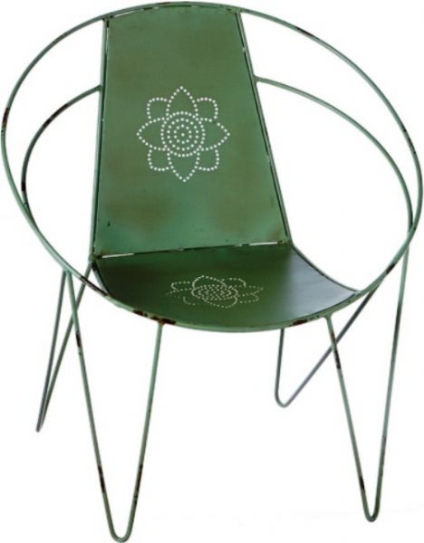 CBK Style 118003 Sage Flower Bucket Chair, Set of 2, UPC 738449374733 (118003 CBK118003 CBK-118003 CBK 118003)