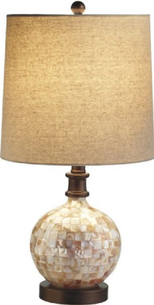 CBK Style 774502 Round Capiz Shell Table Lamp, Round Capiz Table Lamp, 60w Max, Set of 2, UPC 738449774502 (774502 CBK774502 CBK-774502 CBK 774502)