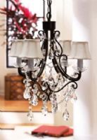 CBK Styles 90689 Chandelier Black Frame with Clear Dangles Design, Clear and Black Finish, Acrylic and Iron Materials, Lamp Uses 25W Bulb Max., UL Approved, Clear Cord, Assembly Required, assembly instructions included, Made in China, Dimension 14.5"Diameter x 15.5"H, the shade is in 4"L x 2.5"W x 3"H, Weight 15.43 lbs, UPC 054798906891 (CBK90689 CBK-90689 90-689 906-89) 