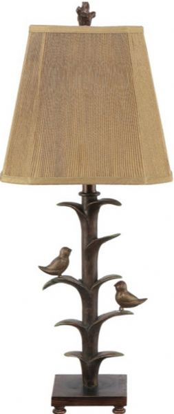 CBK Style 90766 Bronzed Bird On A Branch Table Lamp Polyresin Switch Bronze, Set of 2, UPC 054798907669 (90766 CBK90766 CBK-90766 CBK 90766)