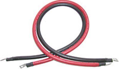 AIMS Power CBL15FT1/0 Inverter Cable 1/0 AWG Copper Power 15 ft. Set, Use with 12 Volt 3000 Watt inverters or smaller; Both ends lugged, 9/16