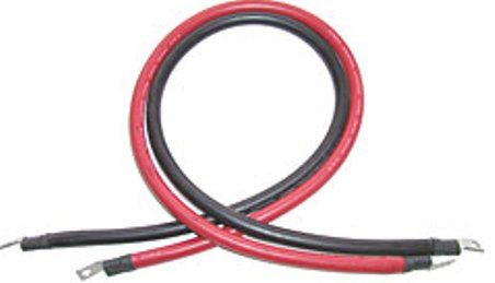 AIMS Power CBL04FT4/0 Inverter Cable 4/0 AWG Copper Power 4 ft. Set, Use with 12 Volt 3000 Watt inverters or smaller; Both ends lugged, 3/4