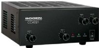 Bogen CC4021 Compact Mixer Amplifier; 40 Watts of output power; 2 Inputs: 1 balanced MIC/Line, 1 unbalanced AUX; Individual phantom power for MIC inputs; Volume controls for each input; Input 1 can mute other inputs; Audio-activated muting; Defeatable muting; Bass and treble controls; Compatible with 70V, 25V, 4-ohm, and 8-ohm systems (CC-4021 CC 4021) 