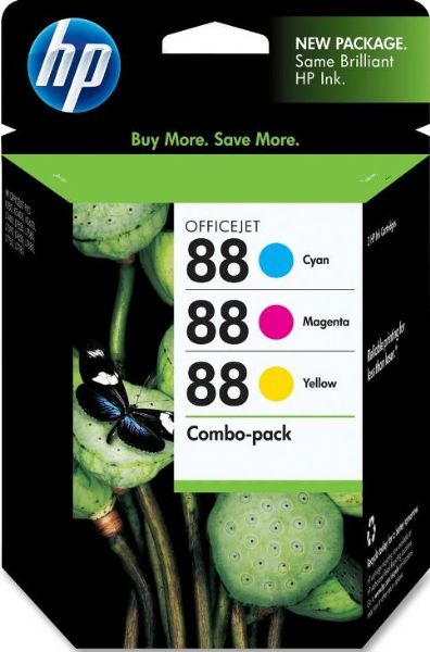 HP Hewlett Packard CC606FN#140 model 88 Combo Pack Print cartridge, Ink-jet Printing Technology, Yellow, cyan, magenta Color, HP Vivera Cartridge Features, New Genuine Original OEM HP Hewlett Packard, For use with HP Officejet Pro L7480 All-in-One, Officejet Pro K550, K550dtn, K550dtwn, K5400, K5400dn, K5400dtn, K5400tn, L7550, L7580, L7590, L7650, L7680, L7780, K8600, K8600dn Printers (CC606FN140 CC606FN-140 CC606FN 140 CC606FN CC-606FN CC 606FN CC606-FN CC606 FN)