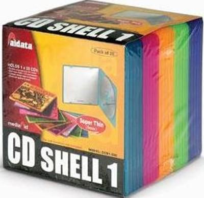 Aidata CCD1-25C PP CD Shell 1, Durable polypropylene, 25 pack assorted colors, Each case holds 1 CD with literature (CCD125C CCD1 25C CCD-1-25C CCD 1-25C CCD-125C)