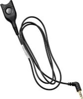 Sennheiser CCEL 193-2 DECT and GSM Cable For use with cellular, wireless and desk phones, Easy disconnect to 3.5mm (1/8") 3 pole plug, 38 in. straight cable, UPC 615104175068, EAN 4044156003214 (CCEL1932 CCEL193-2 CCEL-193-2 CCEL-193 500366) 
