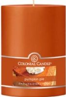 Colonial Candle CCFT34.1659 Pumpkin Pie Scent, 3" by 4" Smooth Pillar, Burns for up to 65 hours, UPC 048019627153 (CCFT341659 CCFT34-1659 CCFT34 1659 CCFT34.1659) 