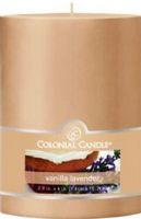 Colonial Candle CCFT34.1898 Vanilla Lavendar Scent, 3" by 4" Smooth Pillar, Burns for up to 65 hours, UPC 048019627269 (CCFT34.1898 CCFT341898 CCFT34-1898 CCFT34 1898) 