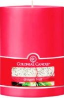 Colonial Candle CCFT34.2072 Dragon Fruit Scent, 3" by 4" Smooth Pillar, Burns for up to 65 hours, UPC 048019626989 (CCFT34.2072 CCFT342072 CCFT34-2072 CCFT34 2072)  