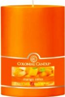 Colonial Candle CCFT34.2073 Mango Salsa Scent, 3" by 4" Smooth Pillar, Burns for up to 65 hours, UPC 048019627115 (CCFT34.2073 CCFT342073 CCFT34-2073 CCFT34 2073)  
