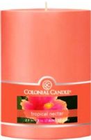 Colonial Candle CCFT34.2181 Tropical Nectar Scent, 3" by 4" Smooth Pillar, Burns for up to 65 hours, UPC 048019627252 (CCFT34.2181 CCFT342181 CCFT34-2181 CCFT34 2181) 