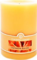 Colonial Candle CCFT34.3079 Clementine Cupcake Scent, 3" by 4" Smooth Pillar, Burns for up to 55 hours, UPC 048019641791 (CCFT34.3079 CCFT343079 CCFT34-3079 CCFT34 3079) 