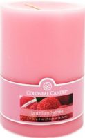 Colonial Candle CCFT34.3083 Brazillian Lychee Scent, 3" by 4" Smooth Pillar, Burns for up to 55 hours, UPC 048019641814 (CCFT34.3083 CCFT343083 CCFT34 3083 CCFT34-3083)  