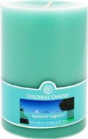 Colonial Candle CCFT34.3084 Leeward Lagoon Scent, 3" by 4" Smooth Pillar, Burns for up to 55 hours, UPC 048019641838 (CCFT34.3084 CCFT343084 CCFT34-3084 CCFT34 3084)  
