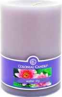 Colonial Candle CCFT34.3085 Water Lily Scent, 3" by 4" Smooth Pillar, Burns for up to 65 hours, UPC 048019641845 (CCFT34.3085 CCFT343085 CCFT34-3085 CCFT34 3085)  