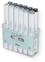 Copic CCG12 Set Cool Gray Marker; The original line of high quality illustrating tools used for decades by professionals around the world; Preferred for architectural design, product rendering, and other forms of industrial design; EAN 4511338002162 (CC-G12 CCG-12 C-CG12 CCG1-2 COPICCCG12 COPIC-CCG12) 