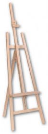 Cappelletto CCL27 Lyre Easel; This Lyre/A-Frame easel has a small footprint of just 23" × 27"; The height can adjust to support a canvas or panel up to 48"; The Lyre Easel is a versatile solution for smaller studios or tighter workspaces; The canvas is supported not only by the centre pole but also by a lateral structure which allows increased stability at the upper corners of the canvas; UPC 8032679712603 (CAPPELLETTOCCL27 CAPPELLETTO CCL27 CCL 27 CAPPELLETTO-CCL27 CCL-27) 