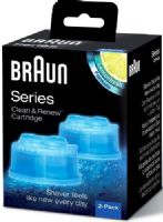 Braun CCR2 Syncro Shaver System Clean & Charge Refill (2 Pack); For ALL Braun Clean & Charge Systems; Are used in Braun’s patented Clean&Charge system base for when you are looking to clean, charge, and lubricate your Braun shaver; Keeps your shaver running in top form; Each cleaning cartridge lasts for about 30 cleaning cycles; UPC 069055867990 (CCR-2 CCR 2 CC-R2) 
