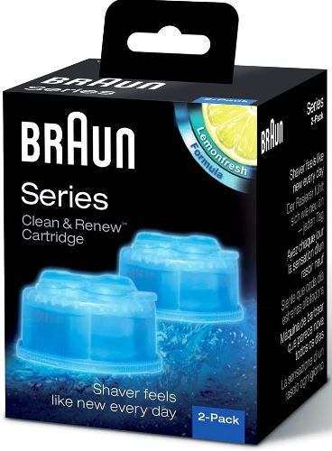 Braun CCR2 Syncro Shaver System Clean & Charge Refill (2 Pack); For ALL Braun Clean & Charge Systems; Are used in Brauns patented Clean&Charge system base for when you are looking to clean, charge, and lubricate your Braun shaver; Keeps your shaver running in top form; Each cleaning cartridge lasts for about 30 cleaning cycles; UPC 069055867990 (CCR-2 CCR 2 CC-R2)
