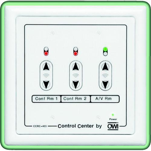 OWI CCRC403 Mixer/Room Combiner; 3 Input; Selectable Mic or Line; Power Supply: 15 VDC, Reg 4 amp, (UL/CUL/GS/PSE); Input Level Controls; Power Level: 25Watts 4 Ohm; Maximum Power: 50 Watts 2 Ohm; Frequency Range: 50Hz to 20kHz; UPC 092087915247 (CCRC403 CCRC403)
