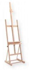 Cappelletto CCS100 Studio Easel With Utility Shelf; This H-Frame easel is perfect for smaller spaces; It is unique in that it can fold completely flat in one motion; Stable and reliable; Features an adjustable utility shelf for storing supplies; Made of oiled, stain-resistant, seasoned beechwood; 21" x 19" x 0.71" set-up dimensions; UPC 8032679712474 (CAPPELLETTOCCS100 CAPPELLETTO CCS100 CCS 100 CAPPELLETTO-CCS100 CCS-100) 